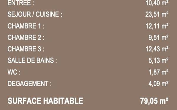 Appartement à vendre    4 pièces • 79,05 m2 Sain-Bel