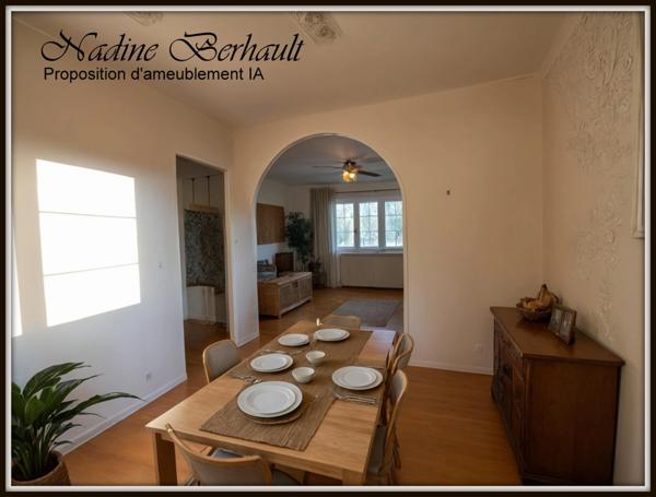 Maison à vendre 4 pièces Amilly Viroy(45), sous sol complet, 2 ch en étage, salon avec cheminée, cuisine aménagée, jardin clos, 2 mn transport Gare Montargis