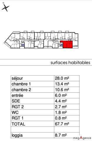 Appartement à NOTRE-DAME-DE-BONDEVILLE, 76960 - 3 pièces 68m²