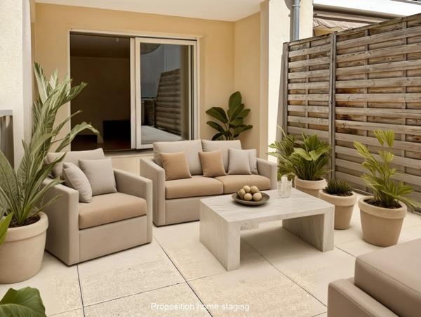 Appartement 2 pièces DEAUVILLE 43,48 m² - terrasse plein sud de 20 m²-box fermé- plage à pied