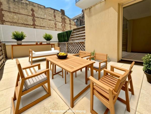 Appartement 2 pièces DEAUVILLE 43,48 m² - terrasse plein sud de 20 m²-box fermé- plage à pied