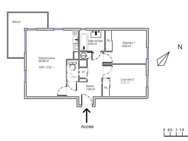 Location Appartement 3 pièces 52.09 m² - RUE DE LA DIGUE Valenciennes 59300