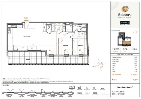 Vente appartement 4 pièce(s) 90 m²