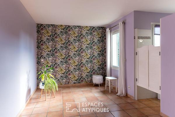 Maison quartier Chabrillan Montélimar avec studio indépendant, accès PMR, piscine et jardin paysagé