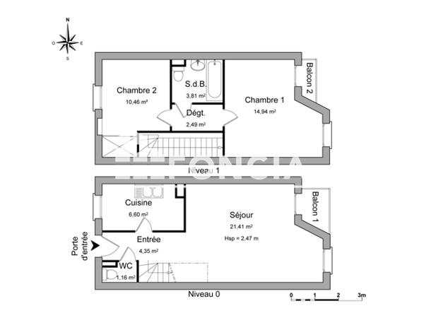 Location Appartement 3 pièces 65.22 m² - RESIDENCE JARDINS ST MARTIN - 21 RUE BLAISE PASCAL Poitiers 86000