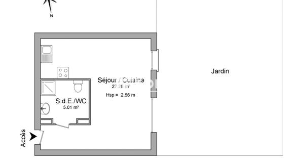 Location Studio 32.29 m² - Marange-silvange 57535