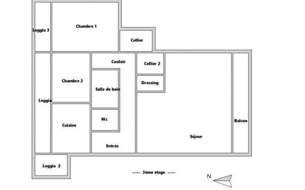 Appartement à louer    3 pièces • 82,87 m2 Lormont