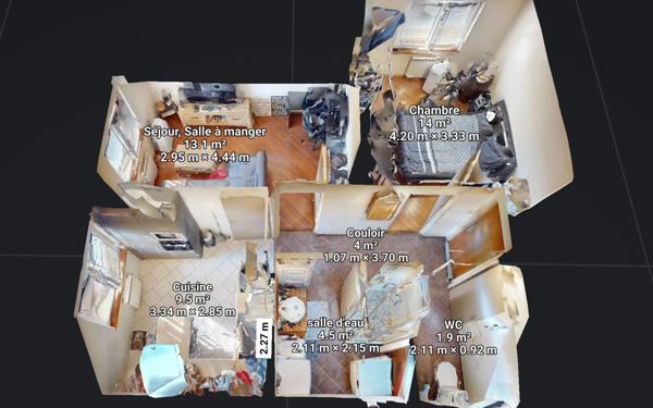 Appartement à vendre    2 pièces • 40 m2 Amnéville