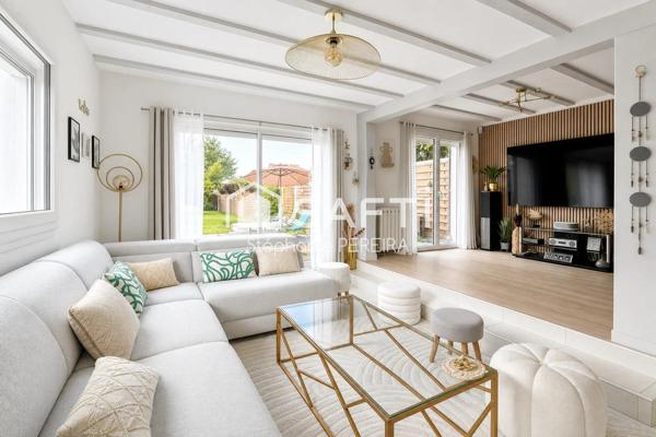 Maison individuelle avec grand jardin et terrasses