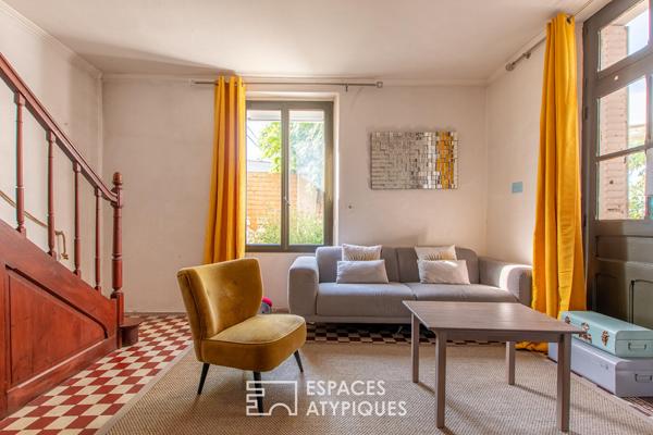 Maison de ville atypique avec jardin