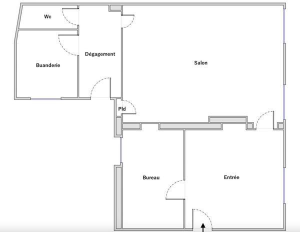 appartement à rénover _ à côté de la place de l'alliance _ profession libérale ou appartement F3