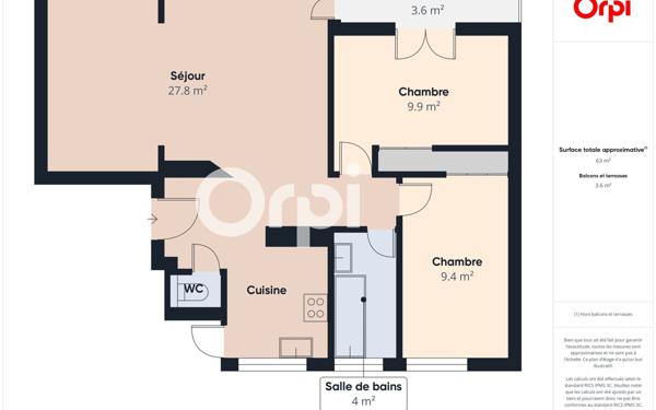 Appartement à vendre    4 pièces • 63,08 m2 Chaville