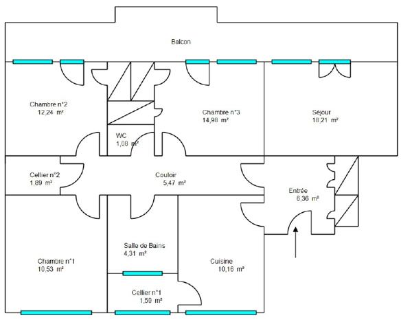 Appartement à vendre 4 pièces 86,82 m² Bourg-en-Bresse