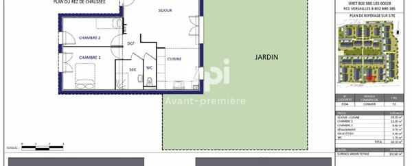 Appartement à vendre    2 pièces •  Gainneville