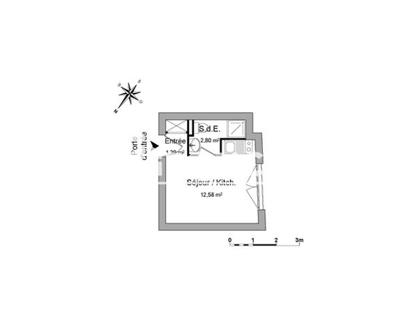 Location Studio 16.77 m² - 21 RUE DE L'ABBE GRIDEL Nancy 54000