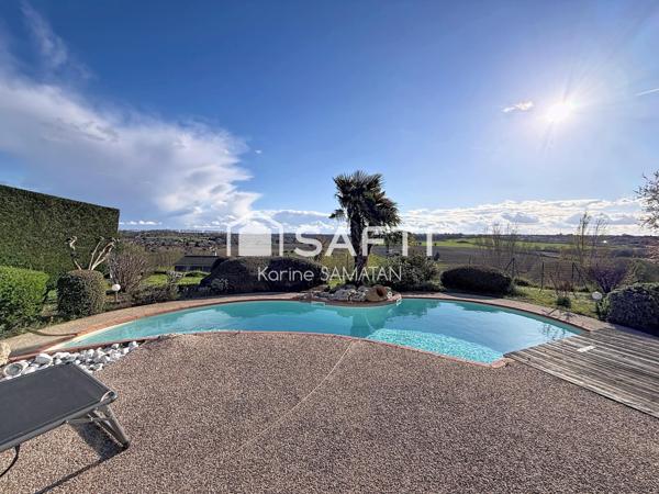 Lauzerville - Villa contemporaine T8 - 322m² - Vue Pyrénées - Piscine