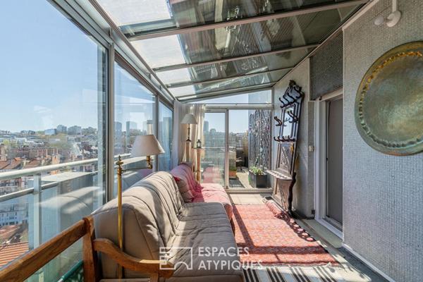 Dernier étage avec terrasses proche des Buttes Chaumont