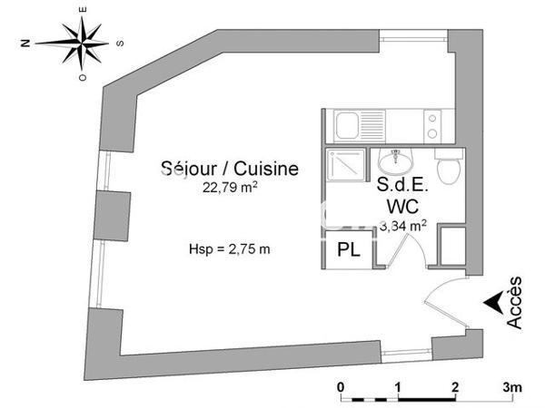 Location Studio 26.63 m² - 108 RUE PHILONARDE Avignon 84000