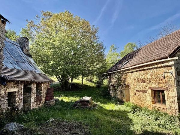 Maison ancienne - Salignac eyvigues Fermette à rénover sur les hauteurs du charmant village de La Cassagne en Périgord Noir. Jardin de 2000 m².