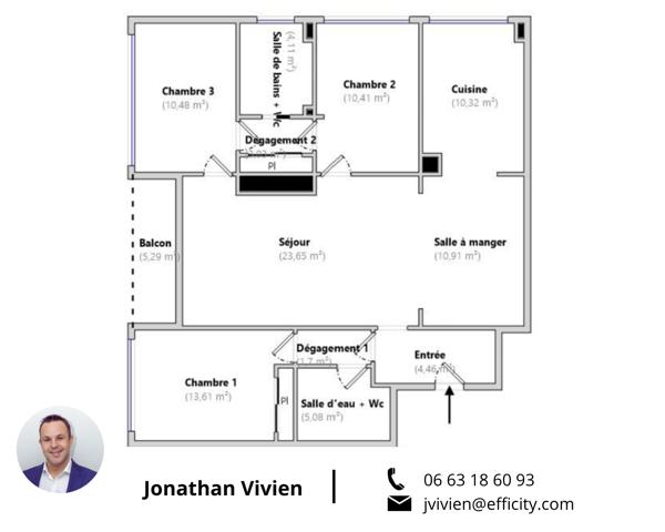 Appartement
         5 pièces
        - 98 m² 379 000 € *