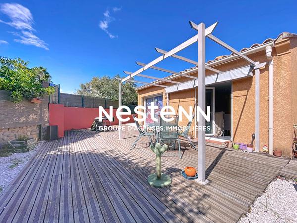 Charmante villa récente de 2014, 4 faces à Pia, plain-pied, 3 chambres, jardin et garage