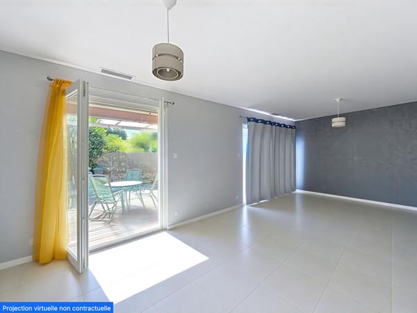 Charmante villa récente de 2014, 4 faces à Pia, plain-pied, 3 chambres, jardin et garage