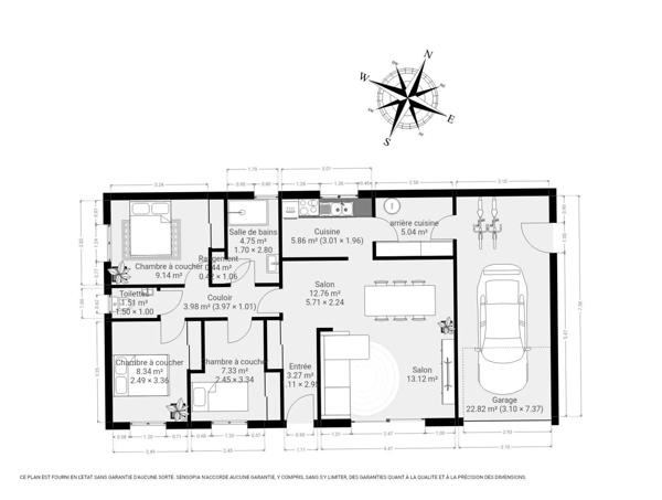 Location Maison 4 pièces 82 m2 à Journiac
