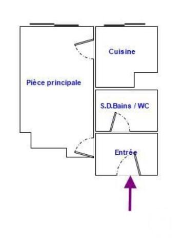 Appartement F1 à vendre  1 pièce - 26,36 m 2   PARIS  - 75019