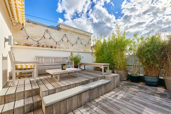 Duplex d’architecte avec terrasse suspendue et vue sur le Sacré-Coeur
