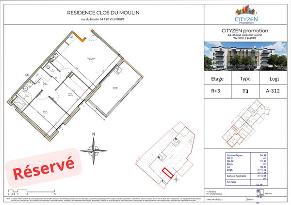 Achat appartement Villerupt - 3 pièce(s) - 60 m² - 235 949 €