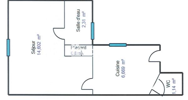 Location Studio meublé 25.52 m² - Le Mans 72000