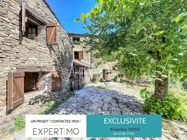 Saint-Jean-du-Bruel (12230) Maison de village avec cour et jardin à rénover – Saint-Jean-du-Bruel (hameau)