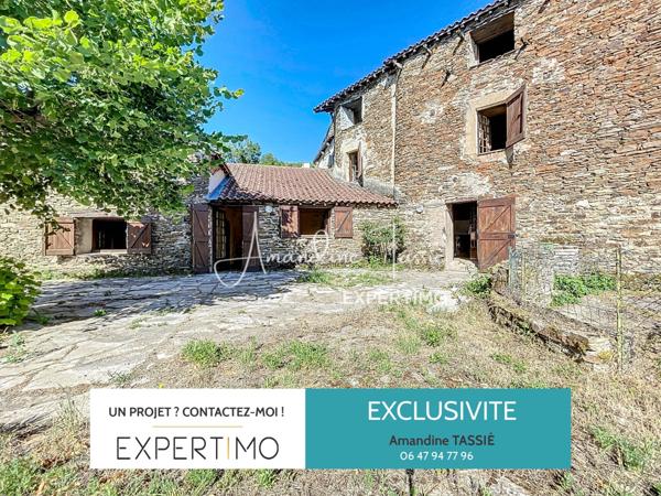 Saint-Jean-du-Bruel (12230) Maison de village avec cour et jardin à rénover – Saint-Jean-du-Bruel (hameau)