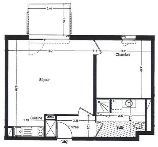 Appartement 2 pièces - 44800 Saint-Herblain -  Saint herblain