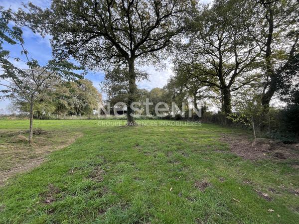 Terrain d'environ 2500 m² en campagne d'Elven avec longère à rénover