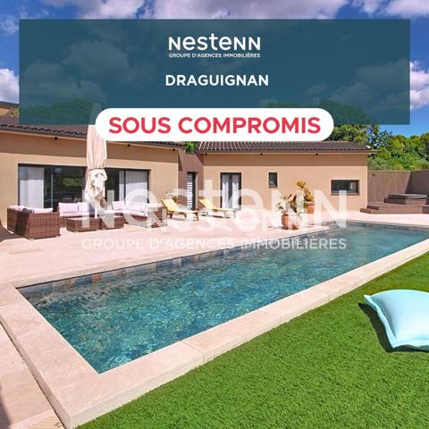 Maison Draguignan 5 pièces 155 m2 + couloir de nage 12X3 + garage sur terrain de 4092m²
