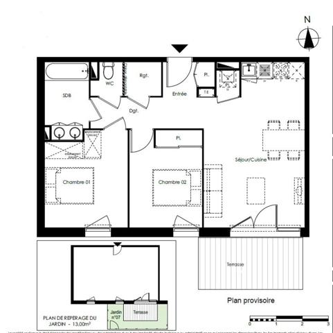 Appartement T3 Neuf Bassin Arcachon avec jardin