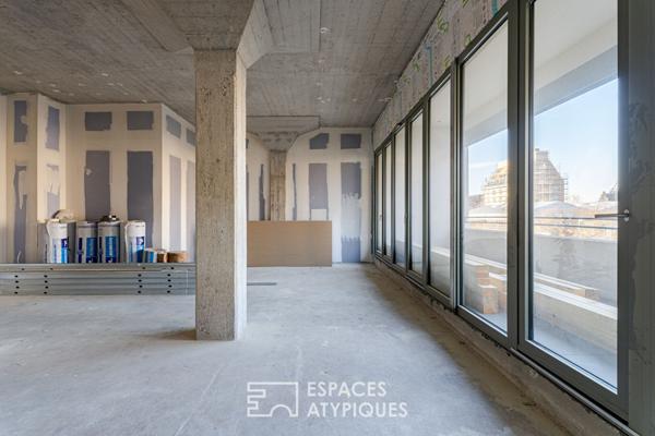 Plateau brut à aménager dans une ancienne imprimerie