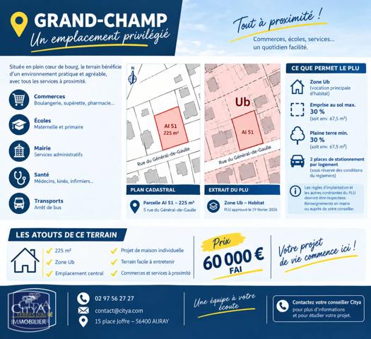 Terrain à vendre Grand-Champ (56390)