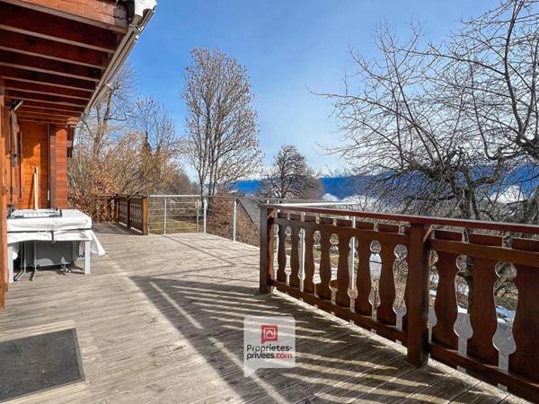 Plateau des Petites Roches (38660) - Chalet T6 en madriers + studio + carport + jardin