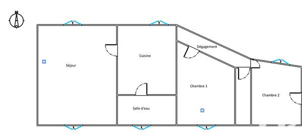 Maison à vendre 3 pièces 70 m² Seuillet