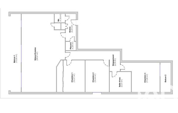 Appartement à vendre 4 pièces 93 m² Antony