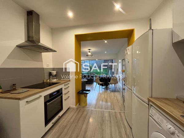 Immeuble en co-living avec 5 ch louées-Jardin-cave