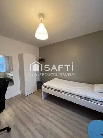 Immeuble en co-living avec 5 ch louées-Jardin-cave