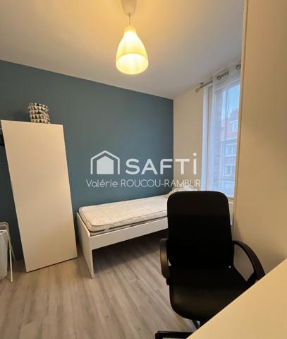 Immeuble en co-living avec 5 ch louées-Jardin-cave