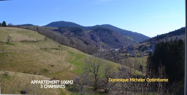 Appartement à vendre 4 pièces 106M2 "AVEC SUPERBE VUE VALLEE " LE BONHOMME (68)