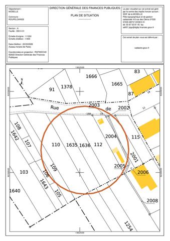 Vente terrain à Batir 57220 Roupeldange