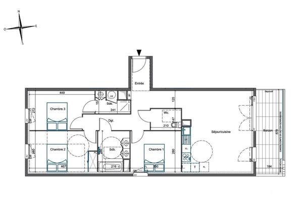 Appartement à vendre 4 pièces 85 m² Cavaillon