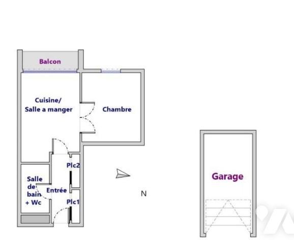 Appartement Saint-Etienne 2 pièces 32 m²