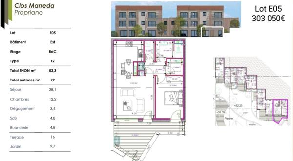 Appartement à vendre 2 pièces 53 m² Propriano